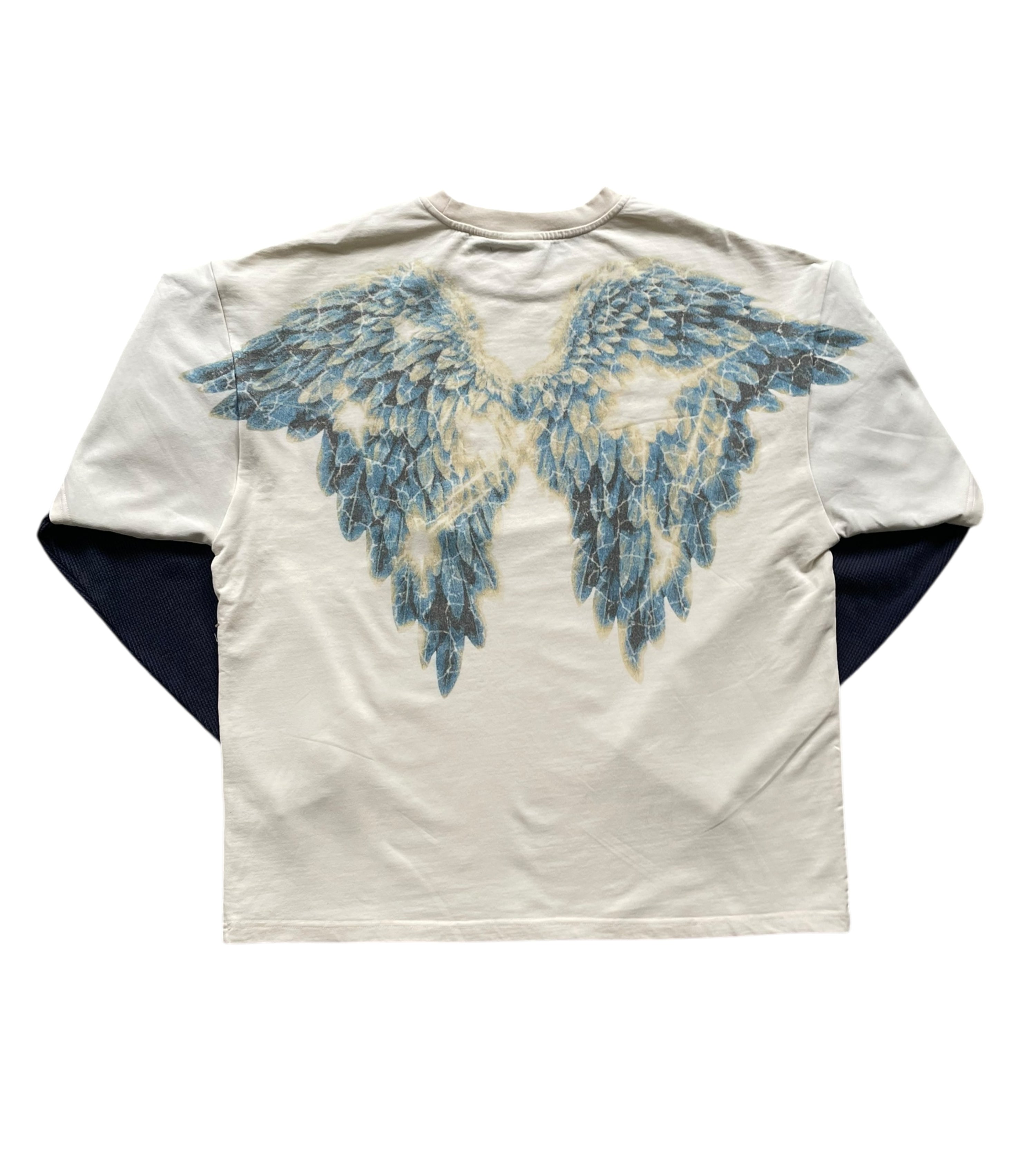 chew forever ロンT CHEW FOREVER Heavily Washed Double Layer Long Sleeve Shirts