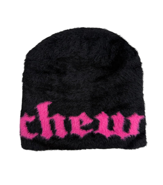 Black Mohair Beanie